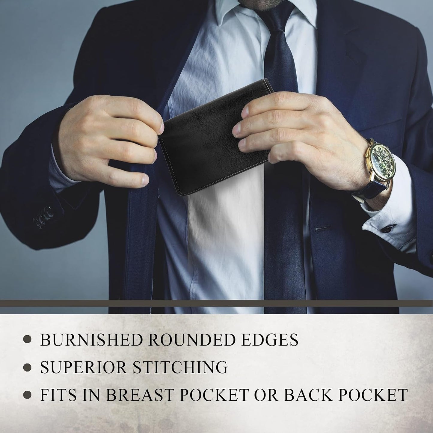 Tony Perotti Billetera RFID de cuero italiano para hombre con venta...