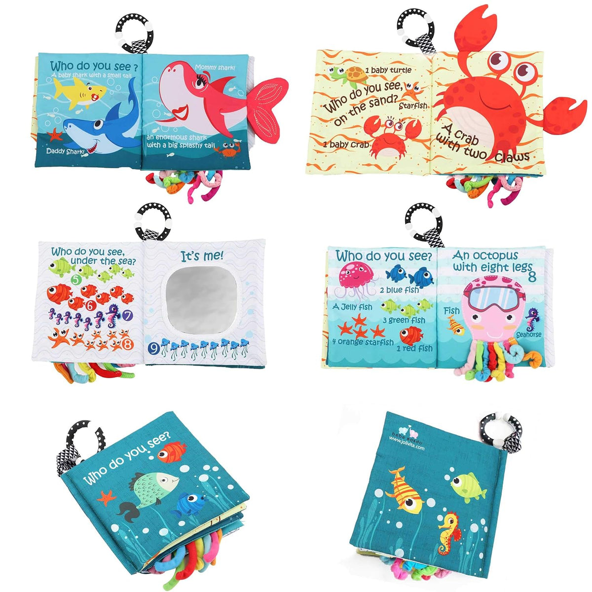 Fish Baby Crinkle Books &amp; Farm Baby Toy para bebés recién nacid...