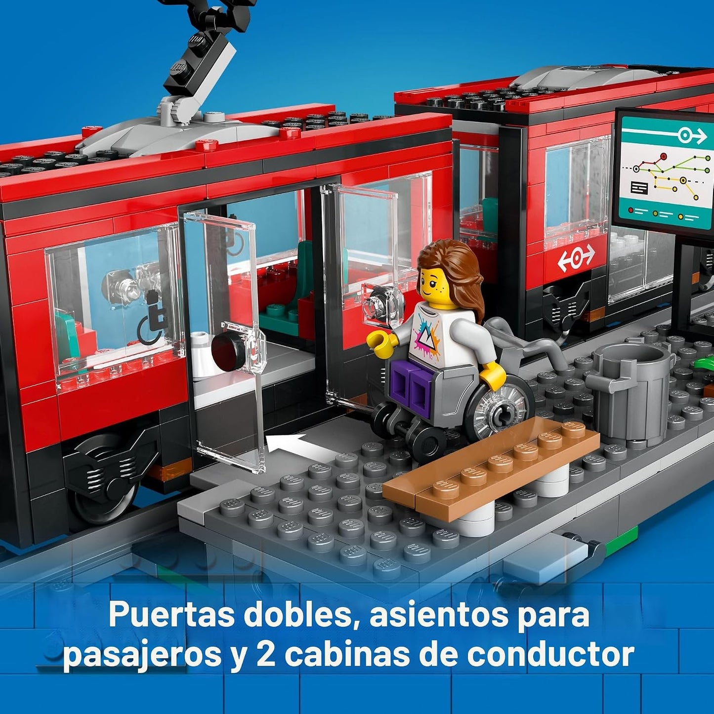 LEGO City Downtown Conjunto de Tranvía y Estación de Tren - Conjunt...