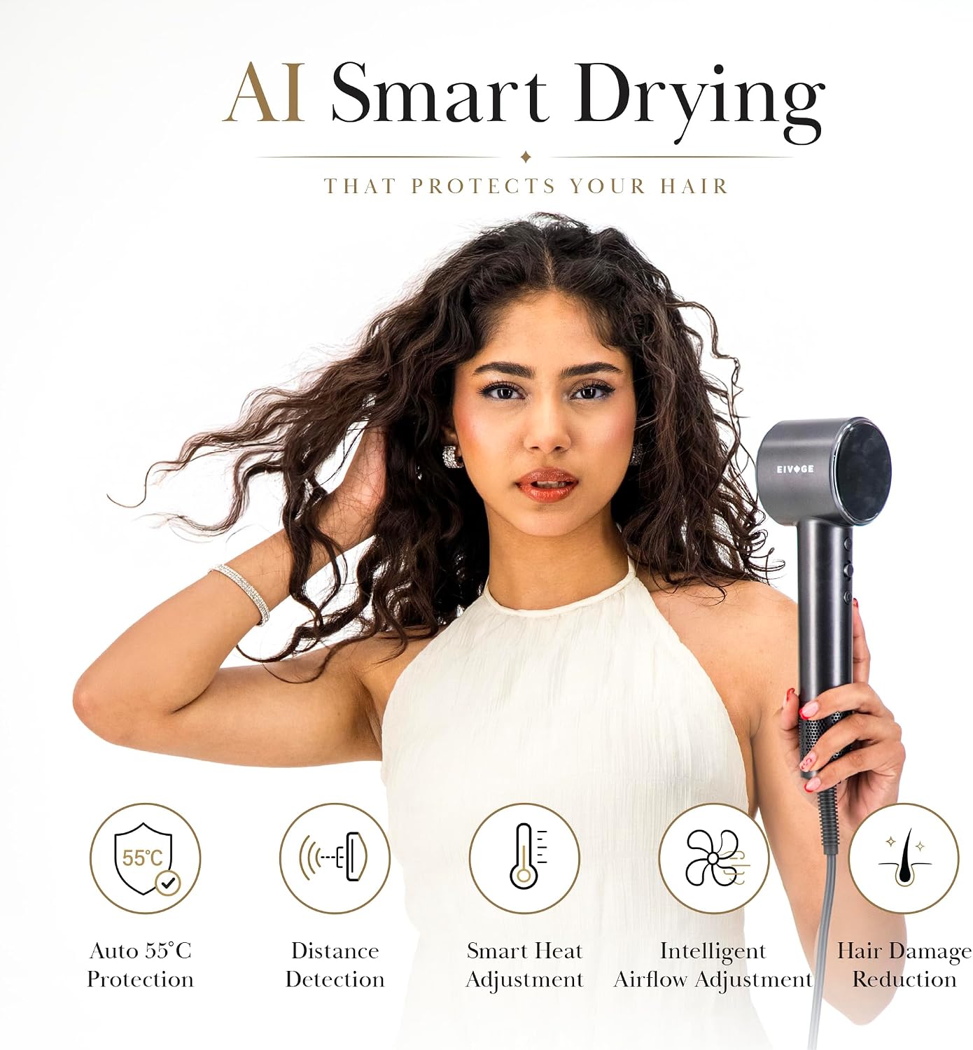 AI Technology - Difusor de secador de pelo, secador de pelo intelig...