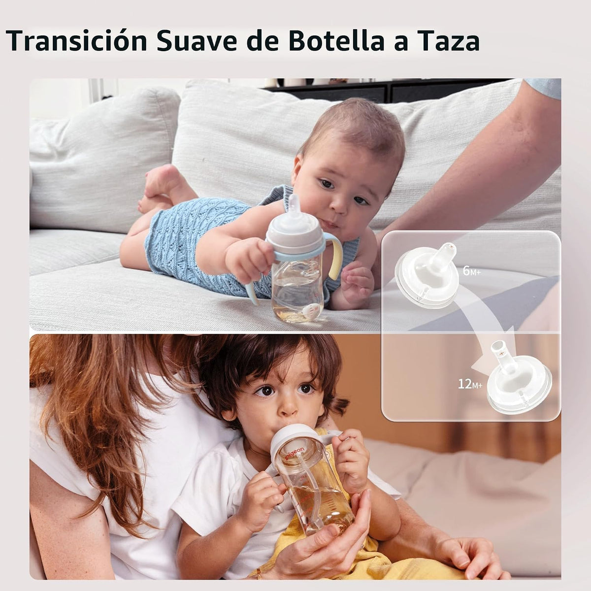 Kit de conversión de sipper de silicona Pigeon para destete natural...