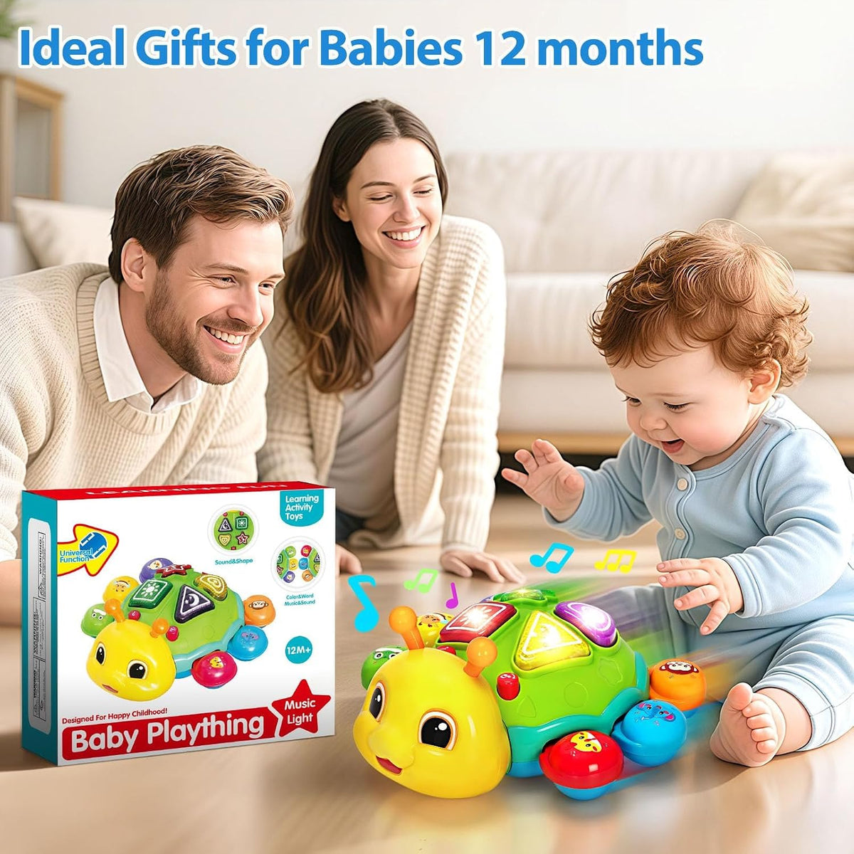 Juguetes de gateo para bebés de 6 a 12 meses, juguetes musicales pa...