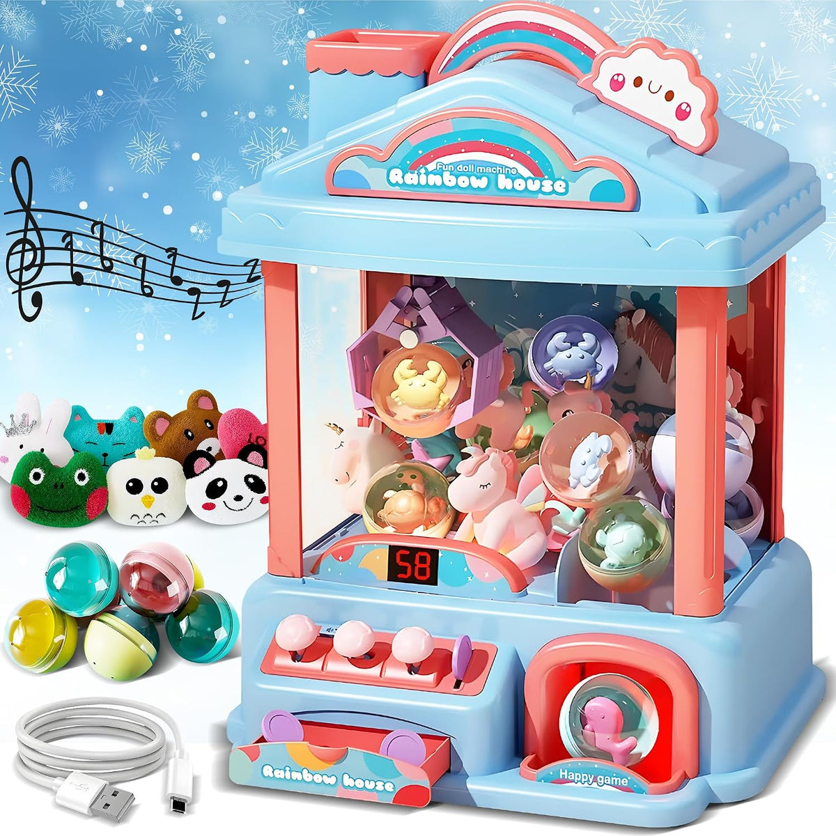 ROHSCE Mini máquina de garras para niños | Máquina expendedora eléc...
