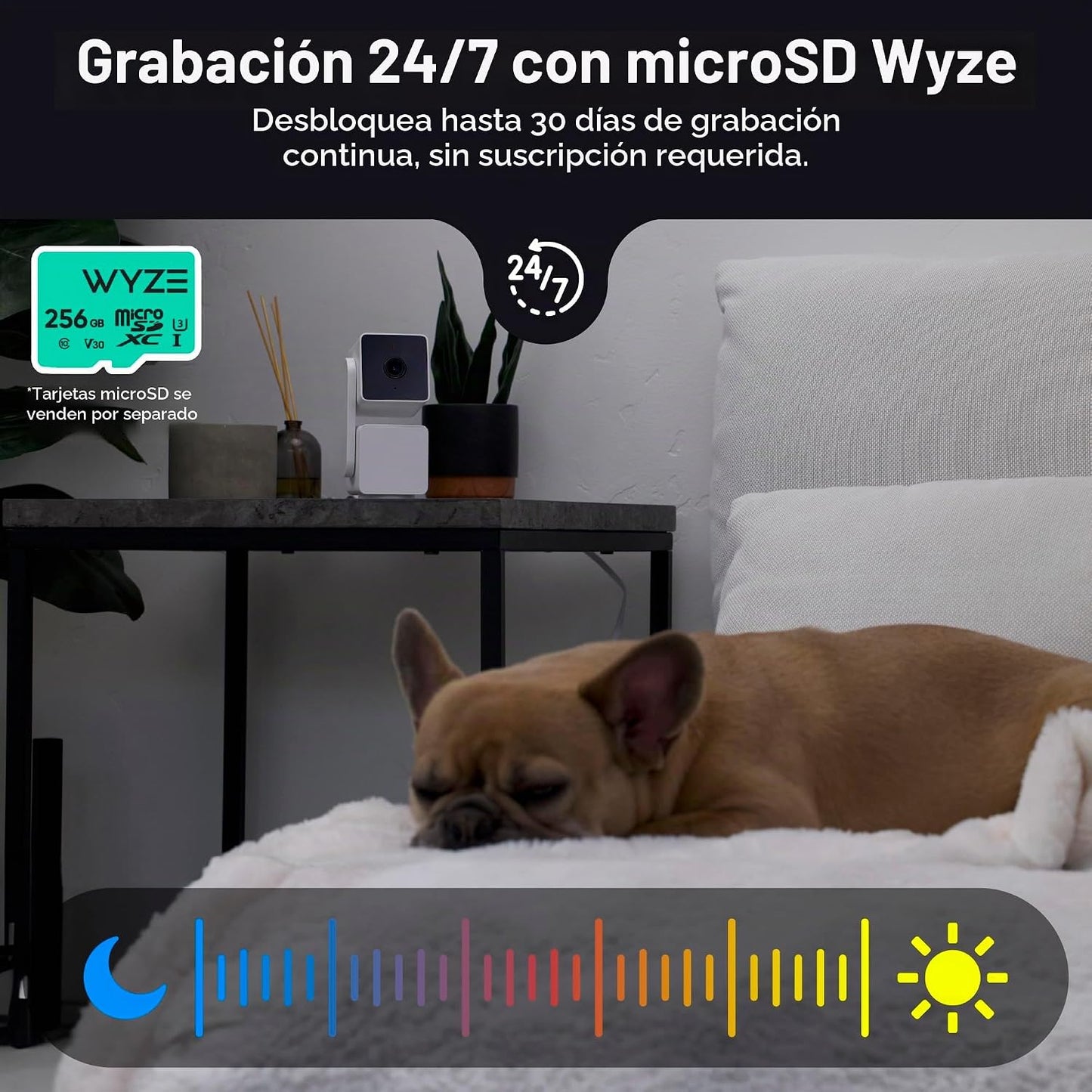 WYZE Cam Pan v3, cámara de seguridad para interiores y exteriores c...