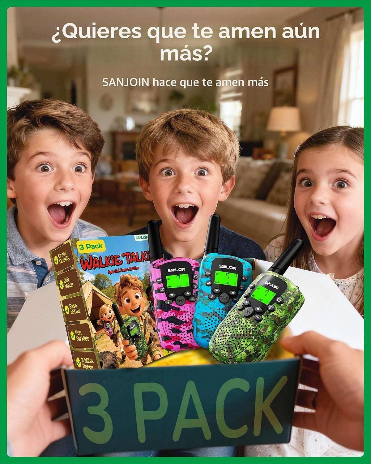 Walkie Talkies para Niños Rellenos de Media Juguetes para Niños y N...