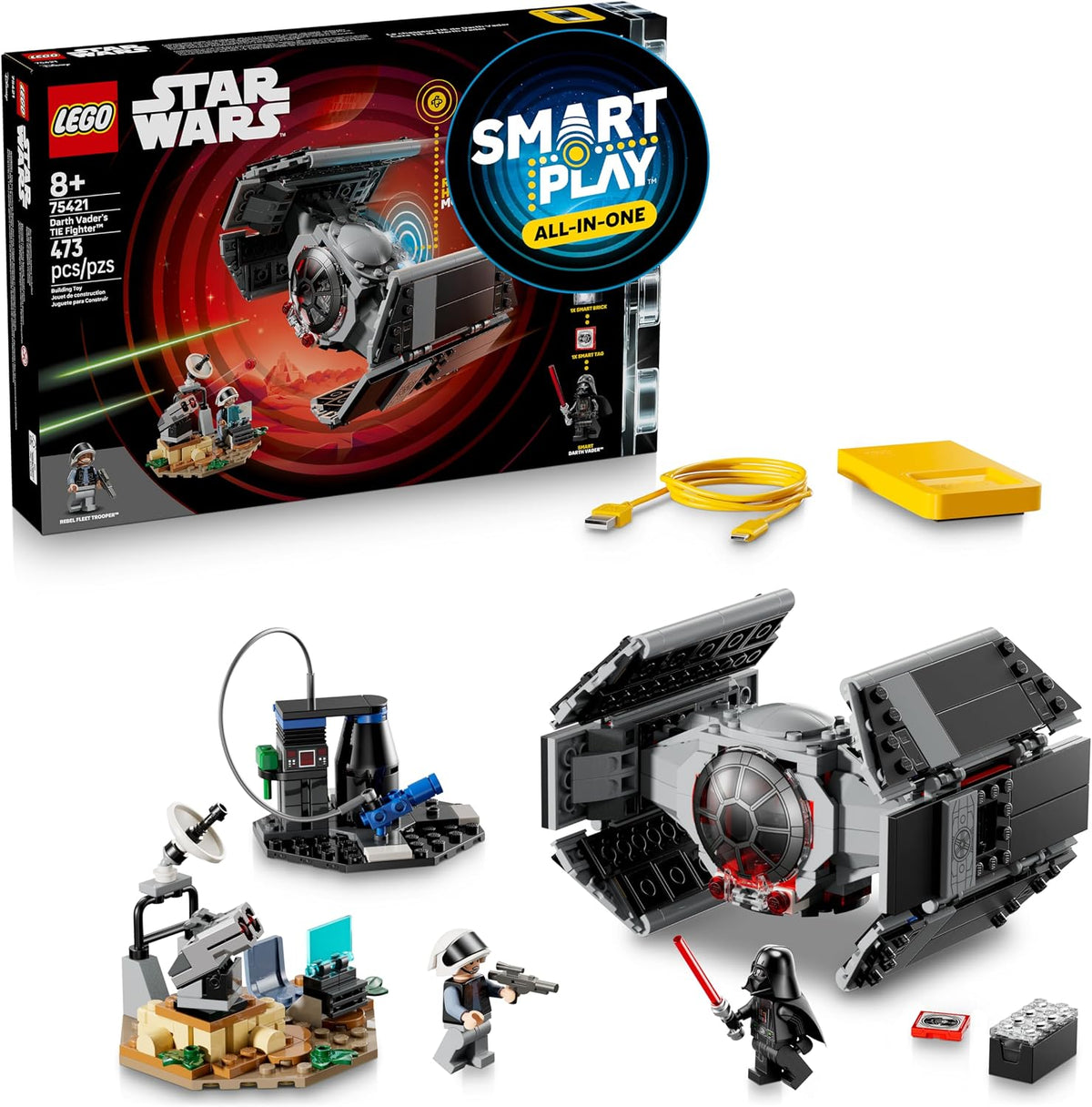 LEGO Star Wars SMART Play: Juego de construcción interactivo Tie Fi...