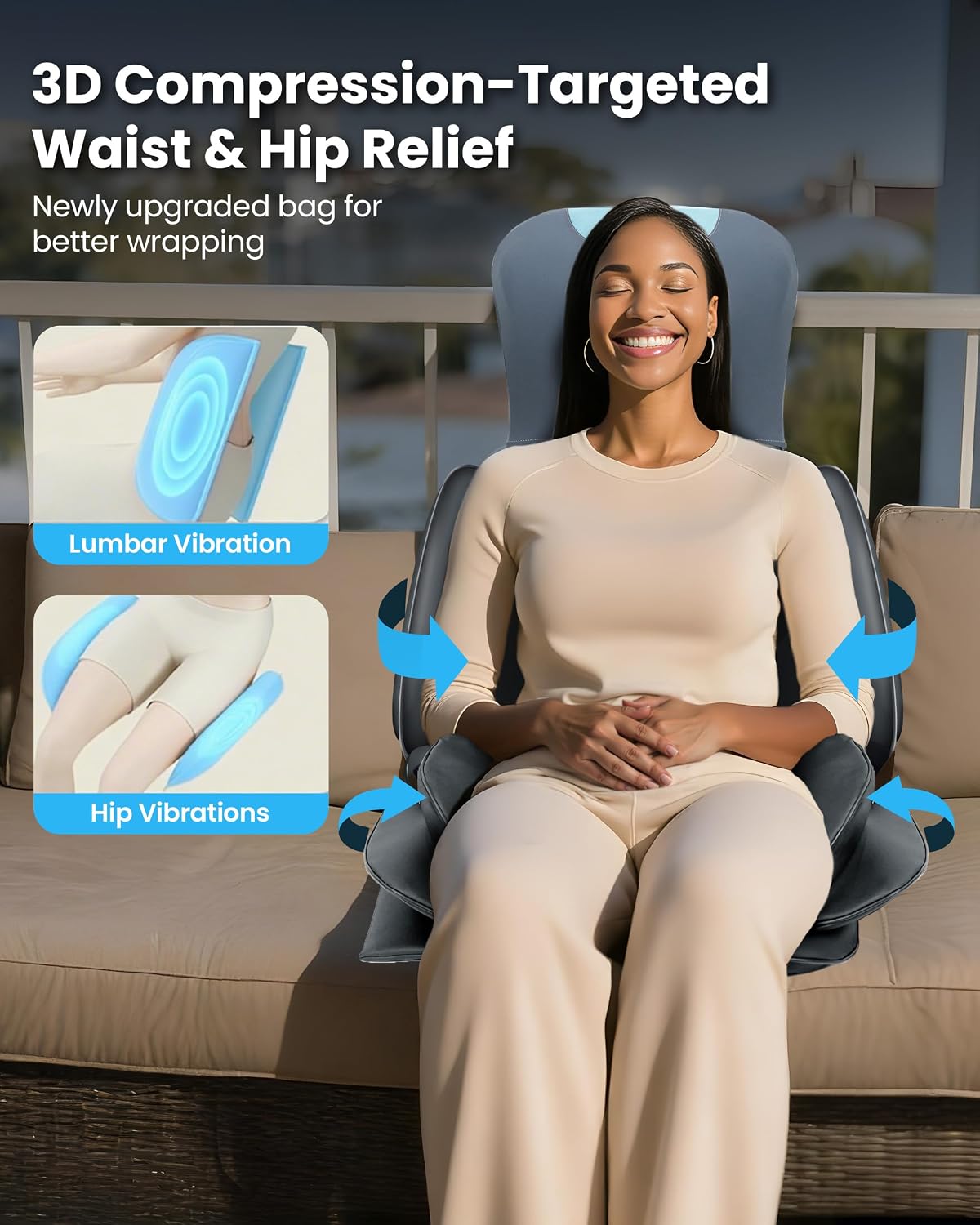 COMFIER Shiatsu - Masajeador de cuello y espalda, almohadilla para...