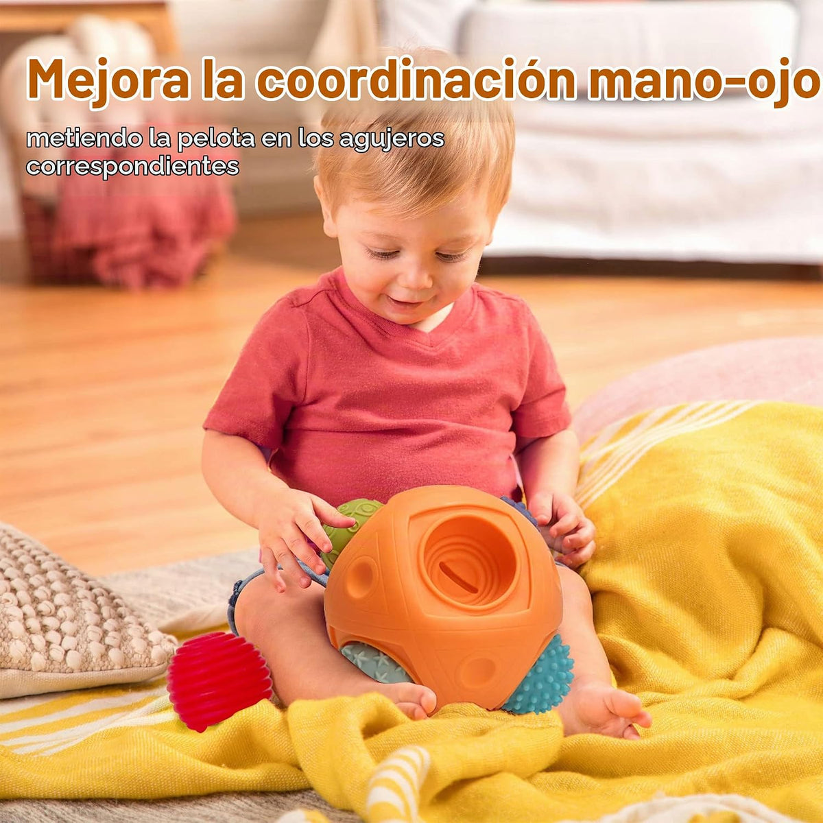 Pelotas sensoriales para niños pequeños de 1 a 3 años, juguetes Mon...