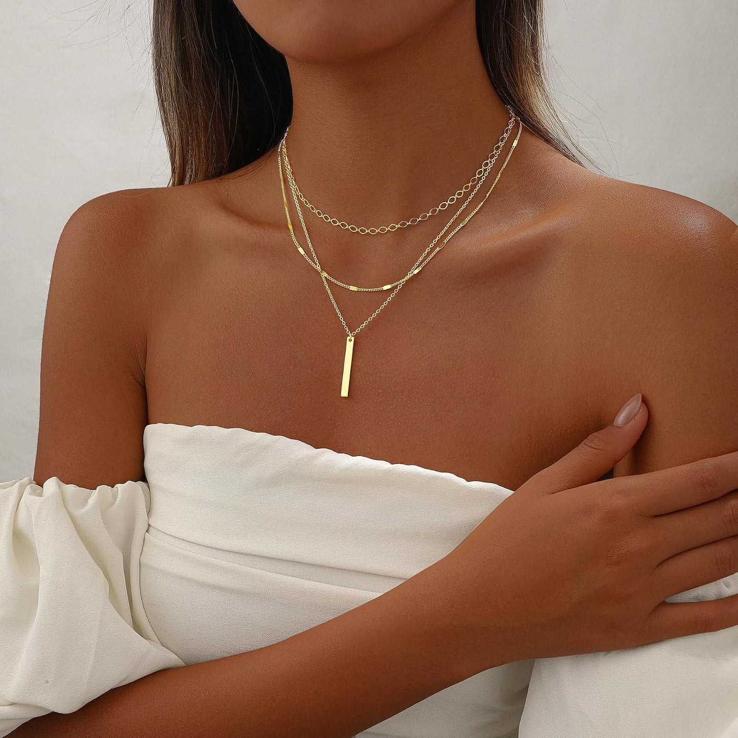 Remmocy Collar de Oro para Mujer Chapado en Oro de 14K Collar de Ba...
