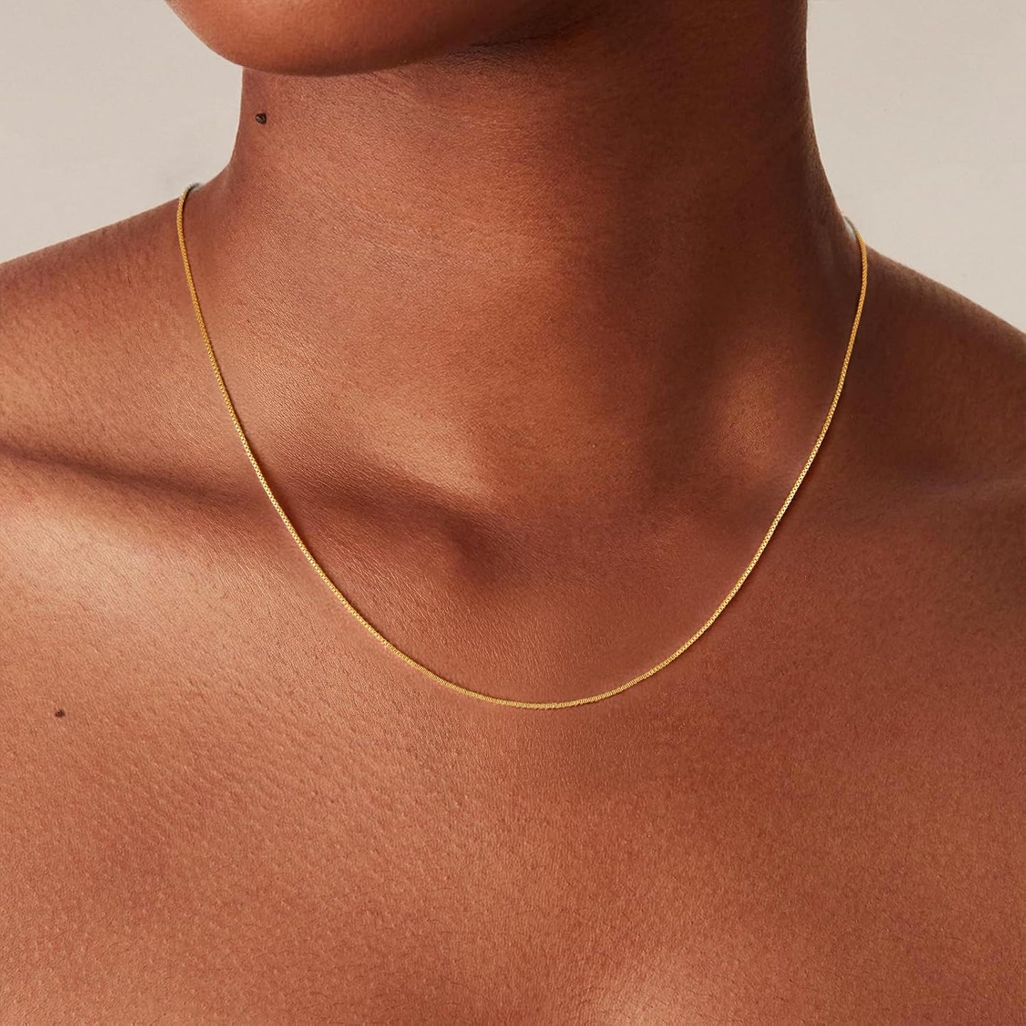 Treasure Bender Collar de oro delicado para mujer sin deslustre, co...