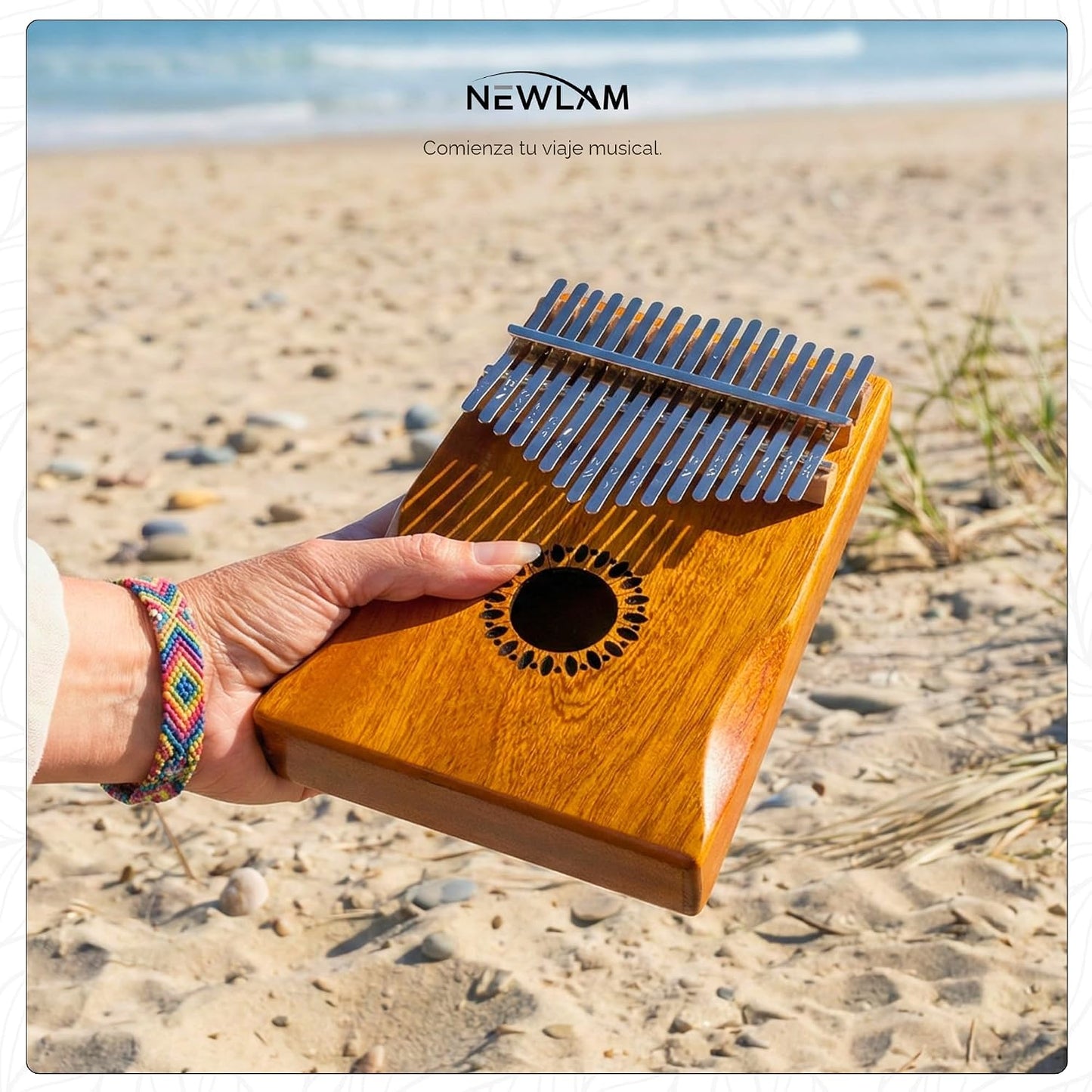 Newlam Kalimba - Piano de pulgar de 17 teclas, piano portátil de de...