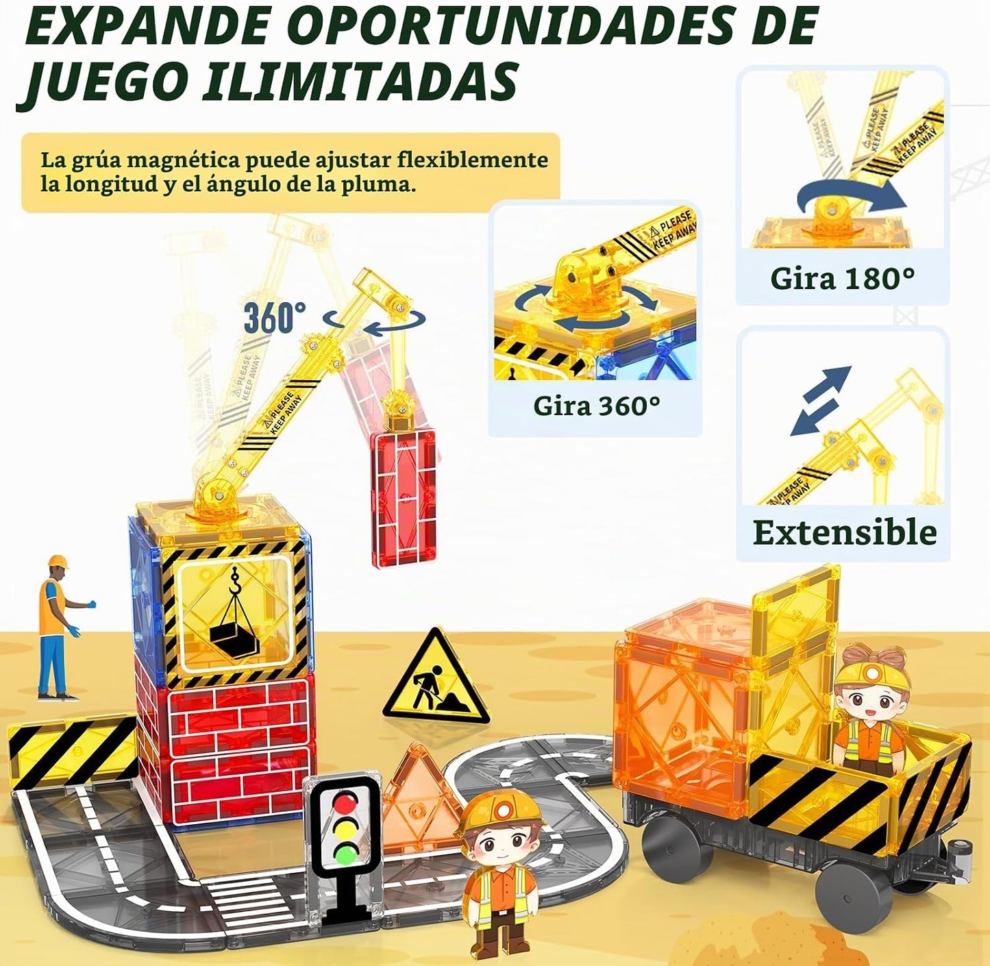 Juegos Coodoo para niños, azulejos magnéticos en forma de carretera...