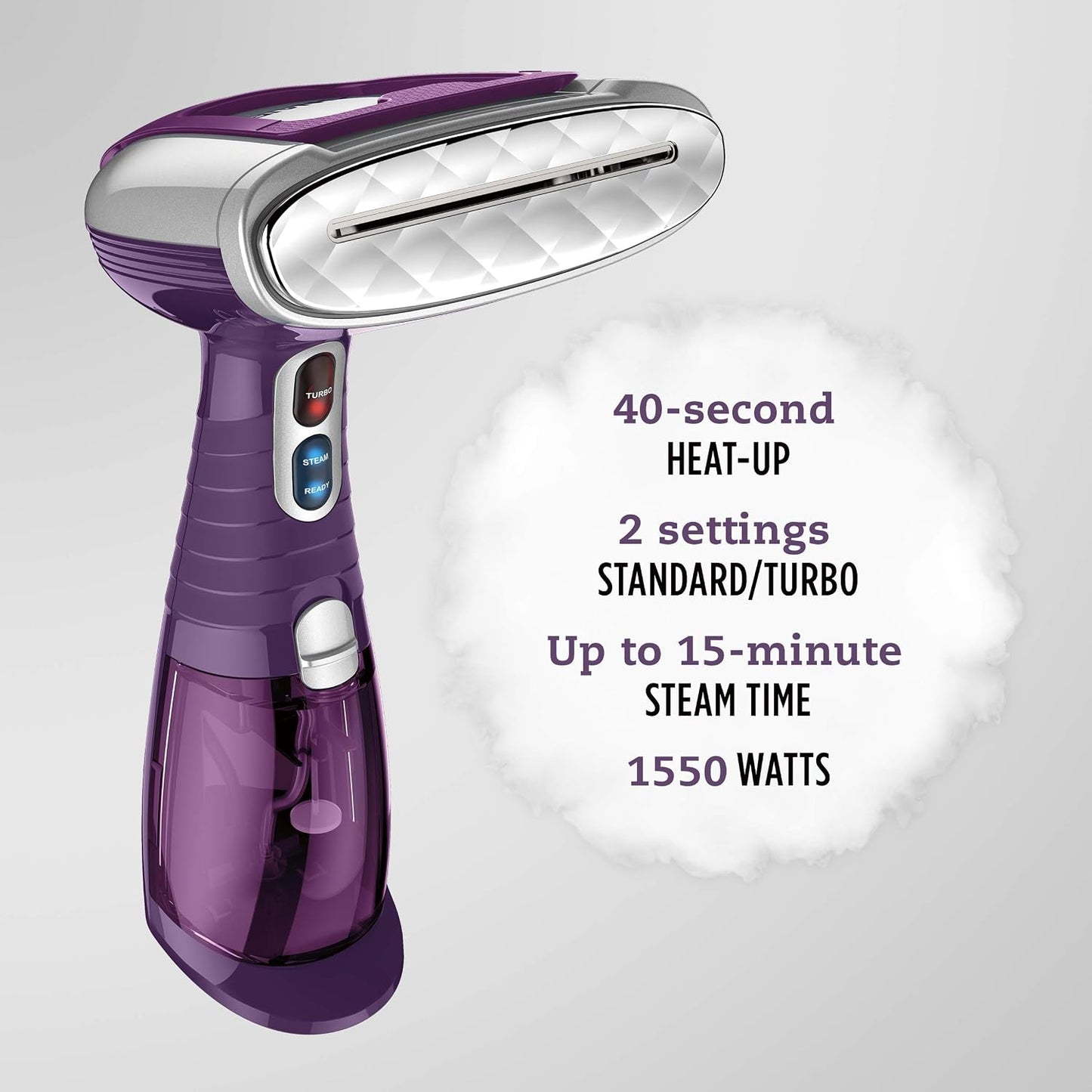 Conair - Vaporizador para tela de mano de vapor extremo, color ciru...