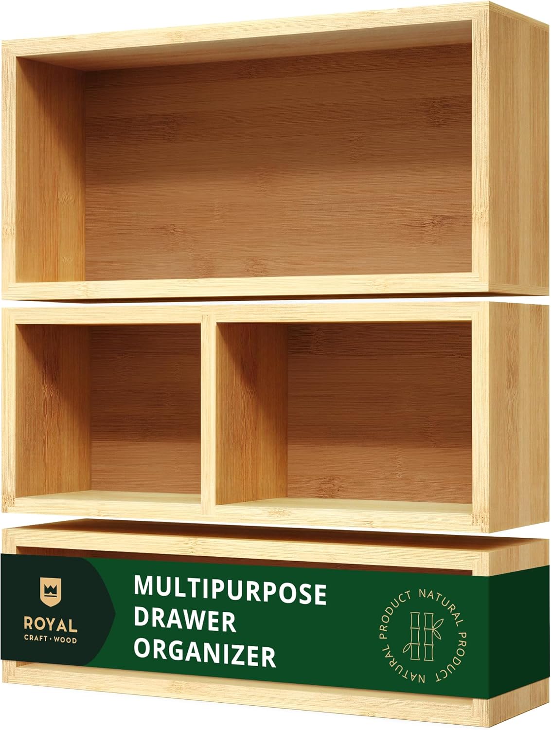 ROYAL CRAFT WOOD Caja organizadora de cajones de bambú de lujo, jue...
