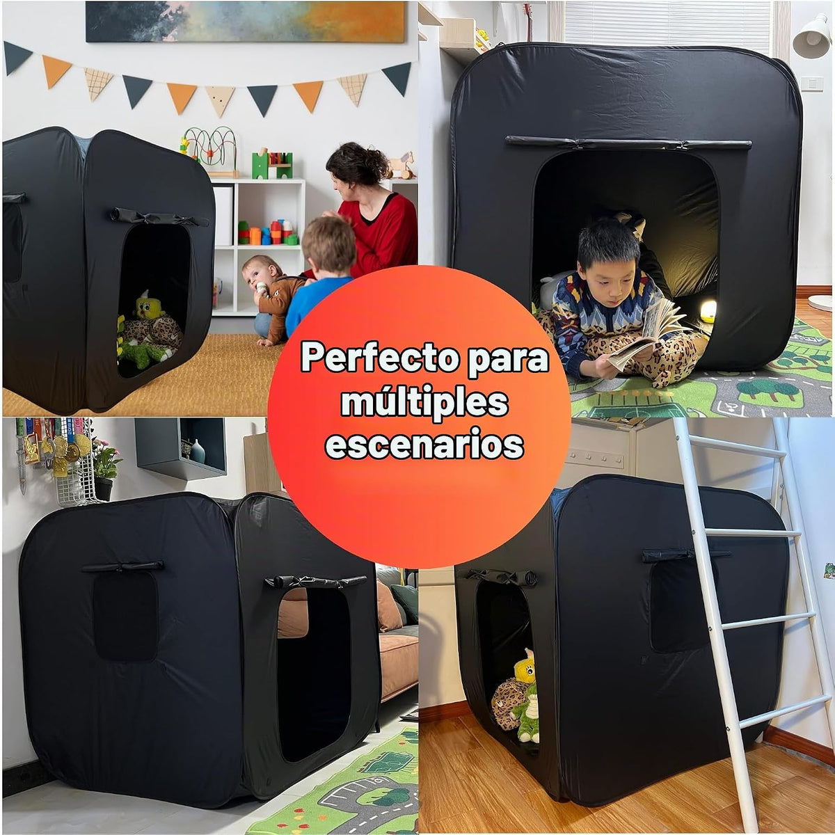 lukidoki Tienda de campaña sensorial para niños con autismo, TDAH,...