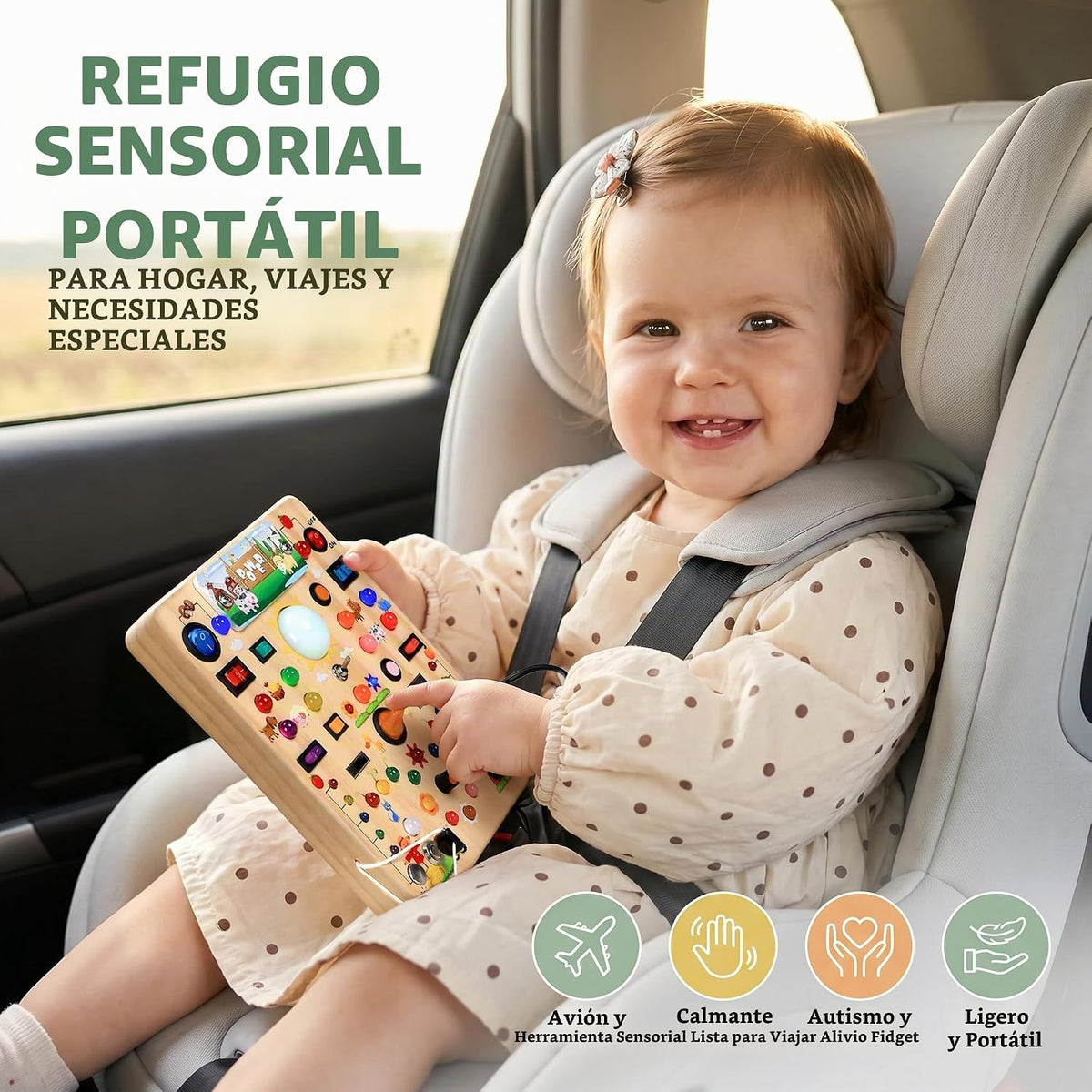 RichBoy Montessori - Tablero de juguete para niños de 1 a 3 años, j...