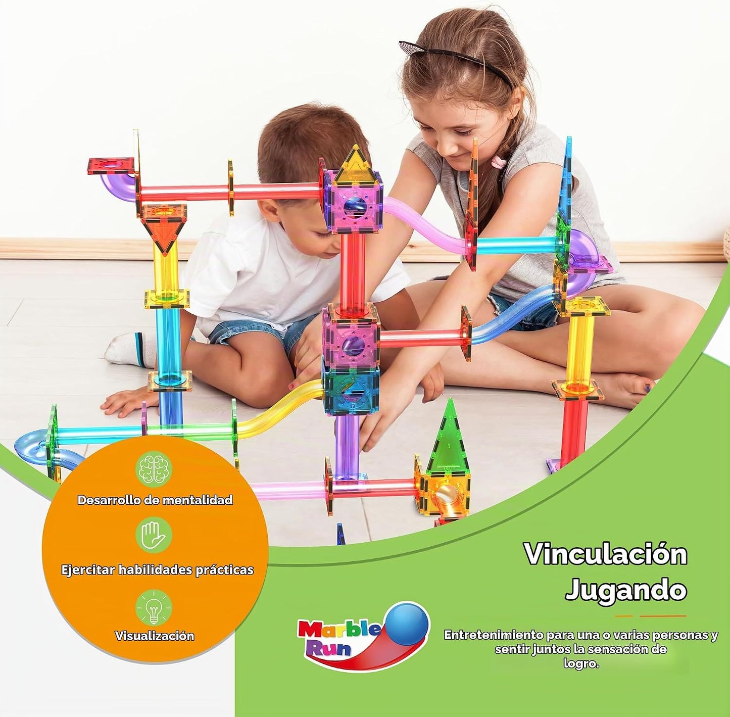 PicassoTiles Juego de construcción con 150 piezas magnéticas Juguet...