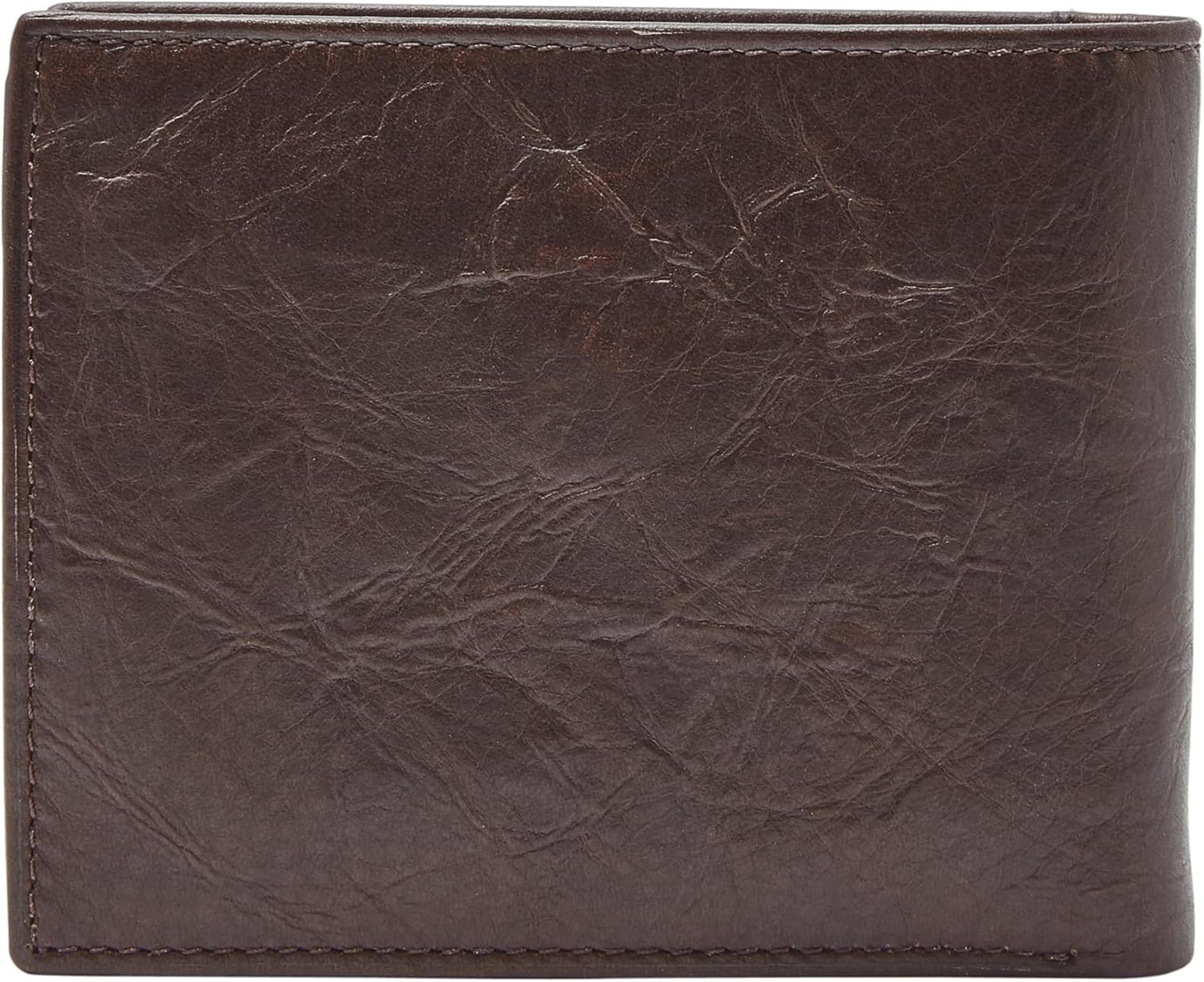 Fossil Billetera plegable de cuero para hombre con bolsillo para mo...