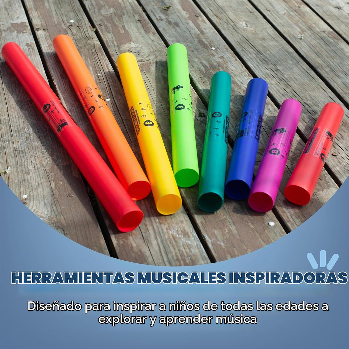 Constructive Playthings Boomwhackers Music - Tubos de sonido sensor...