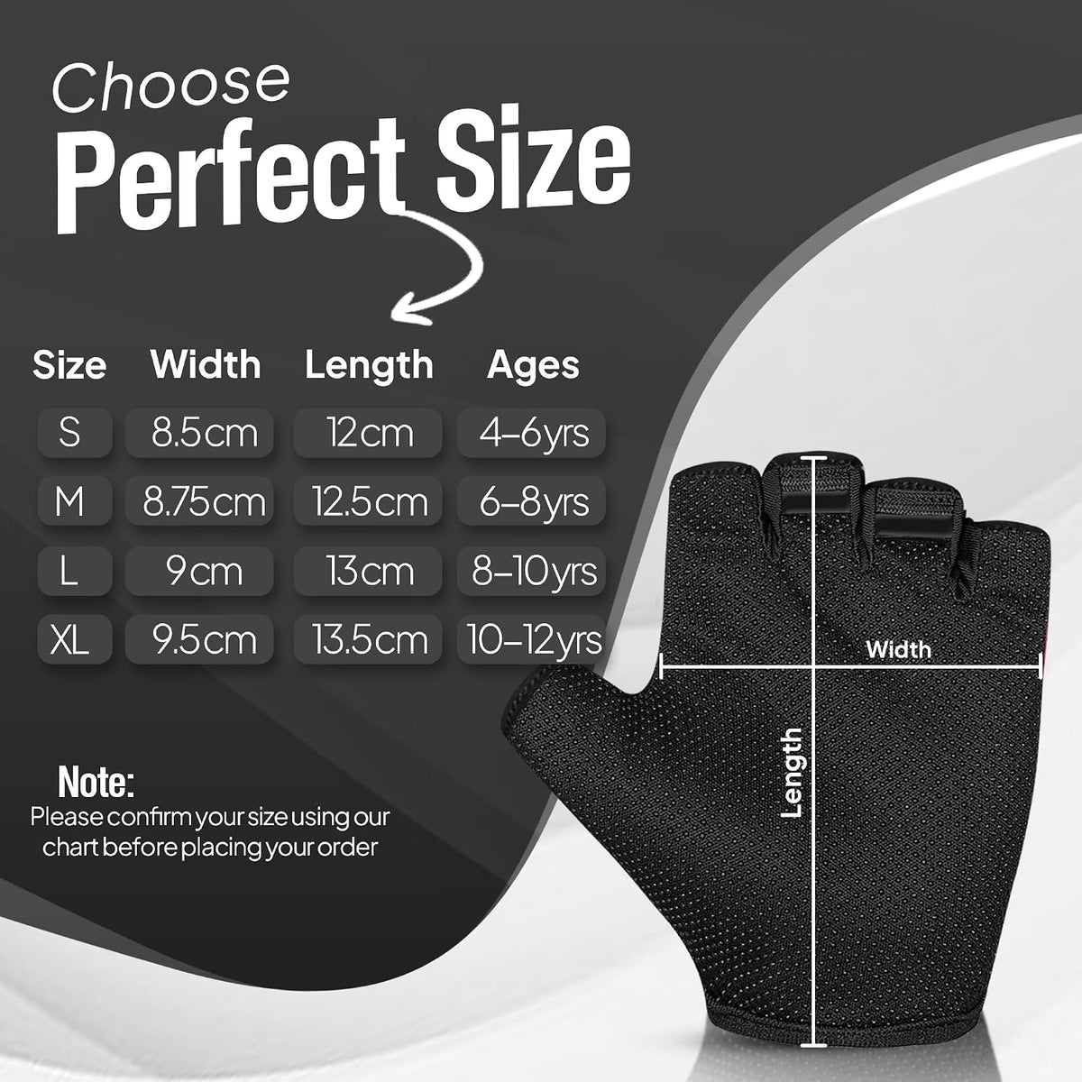 SAGA SPORTS 3 pares de guantes de ciclismo para niños, guantes de c...
