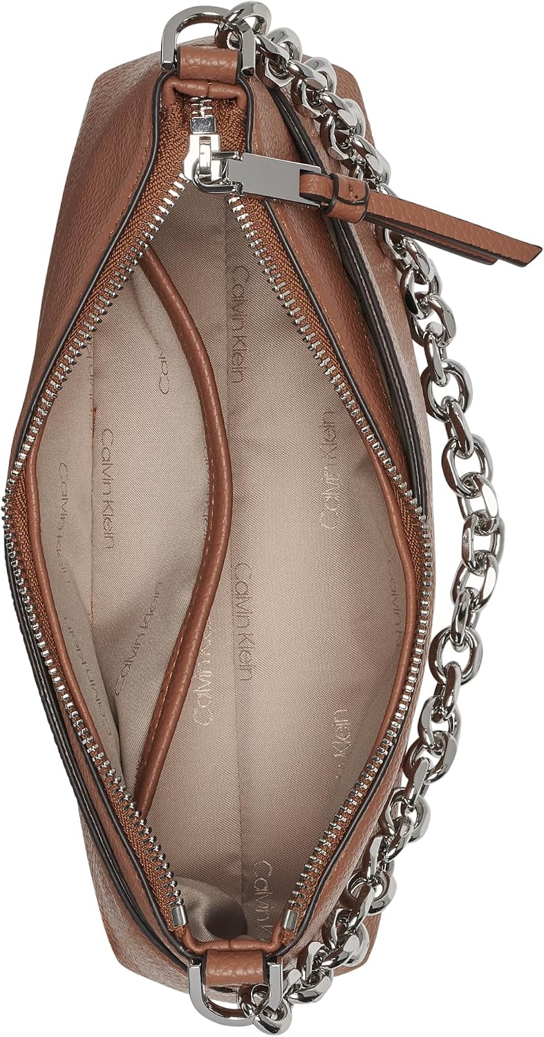 Calvin Klein Zoe Top Zip Chain Crossbody para mujer