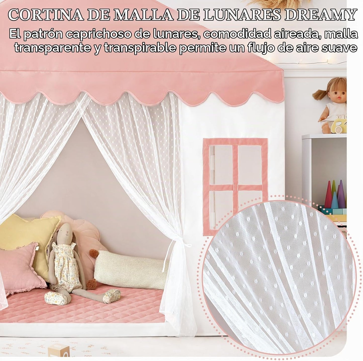 Avrsol - Tienda de campaña para niños con alfombra, castillo de pri...