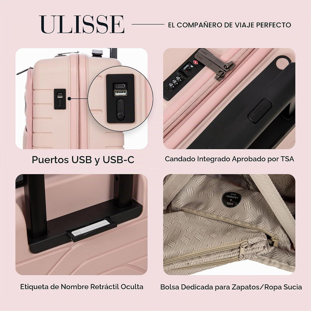 Bric's B|Y Ulisse - Maleta de cabina con ruedas giratorias, equ...