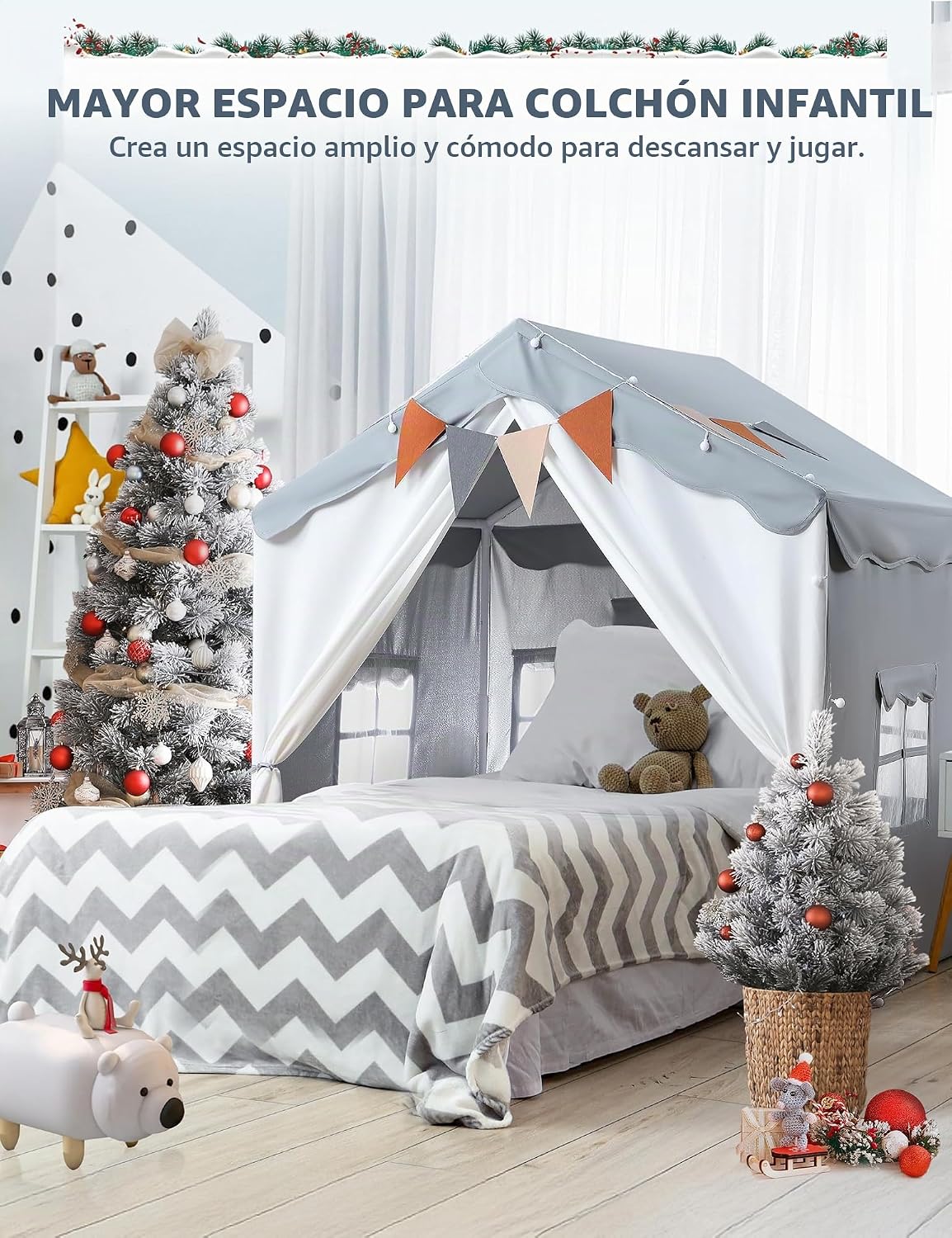 besrey Tienda de campaña para niños, tienda de campaña 2 en 1 con |...