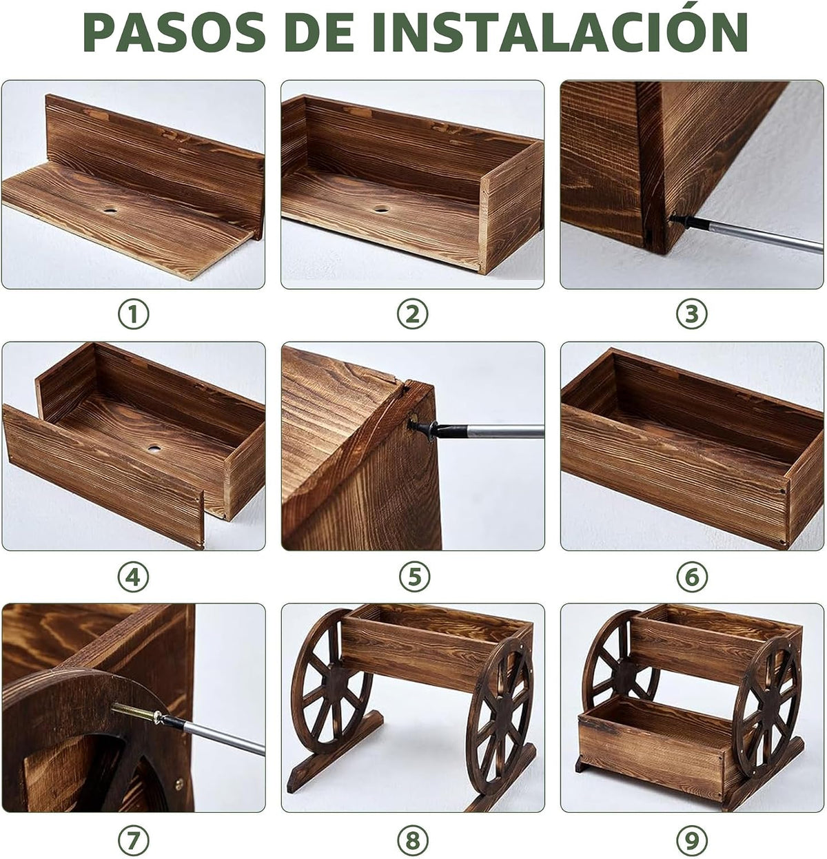 LIQING Decoración de jardín, maceta para plantas al aire libre - Ja...