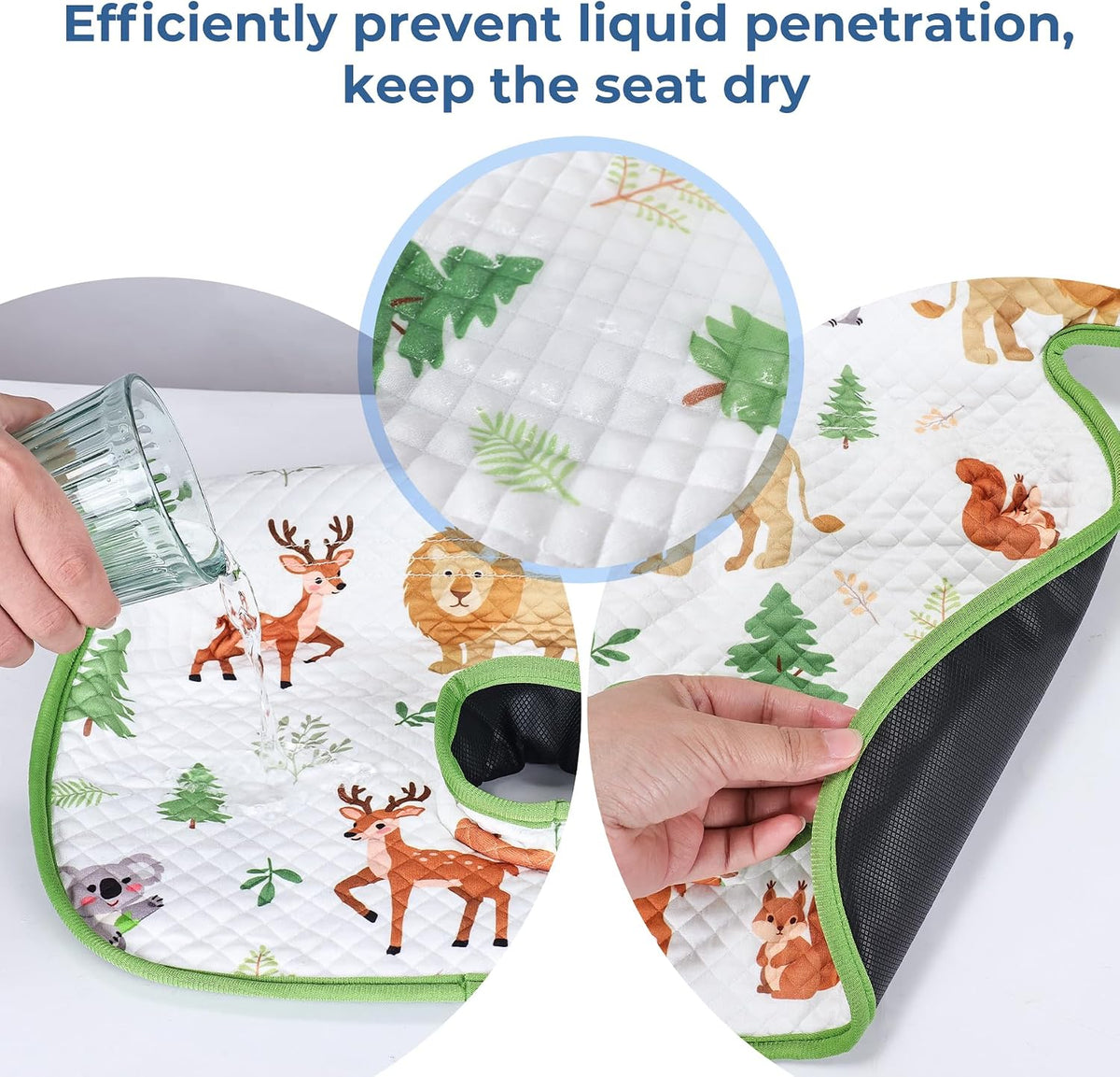 COOLBEBE Paquete de 2 protectores de asiento de coche impermeables...
