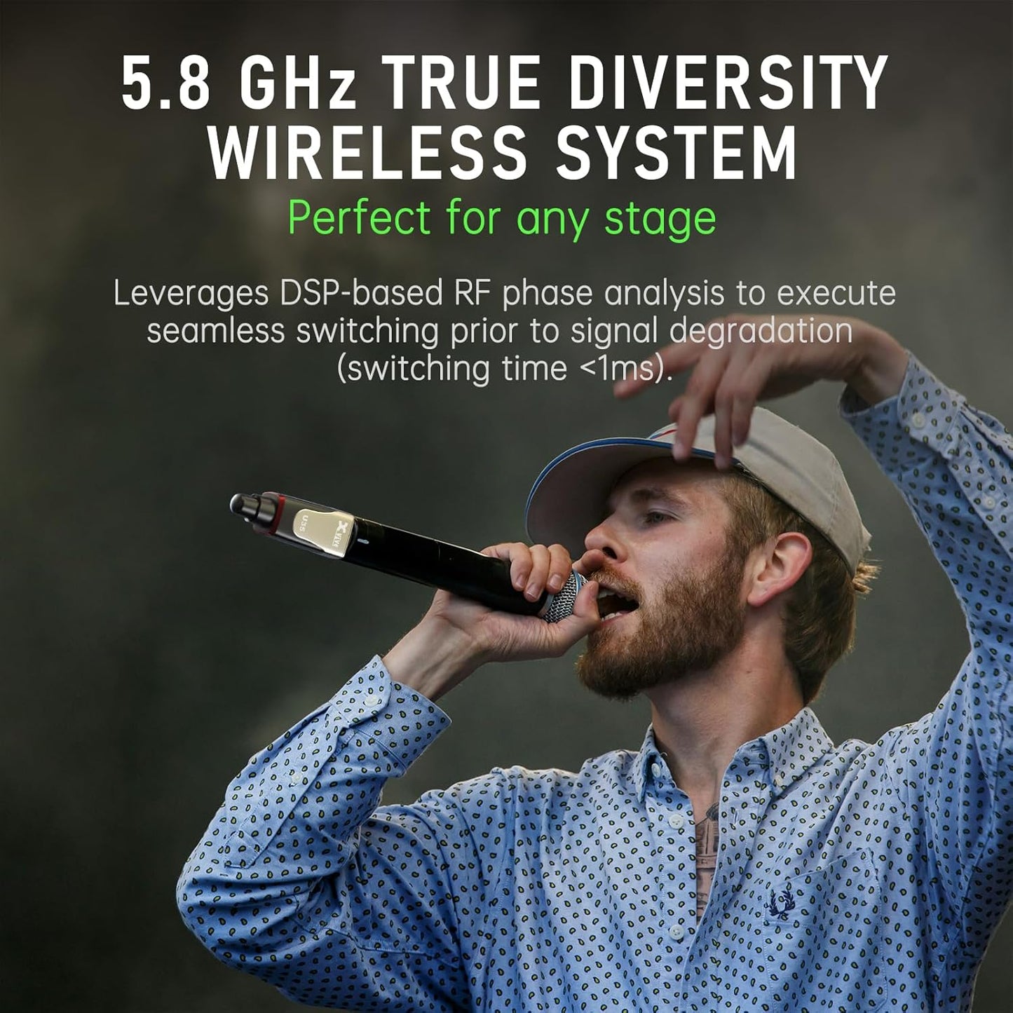 Xvive U35 Sistema de Micrófono Inalámbrico 5.8GHz Transmisor XLR In...