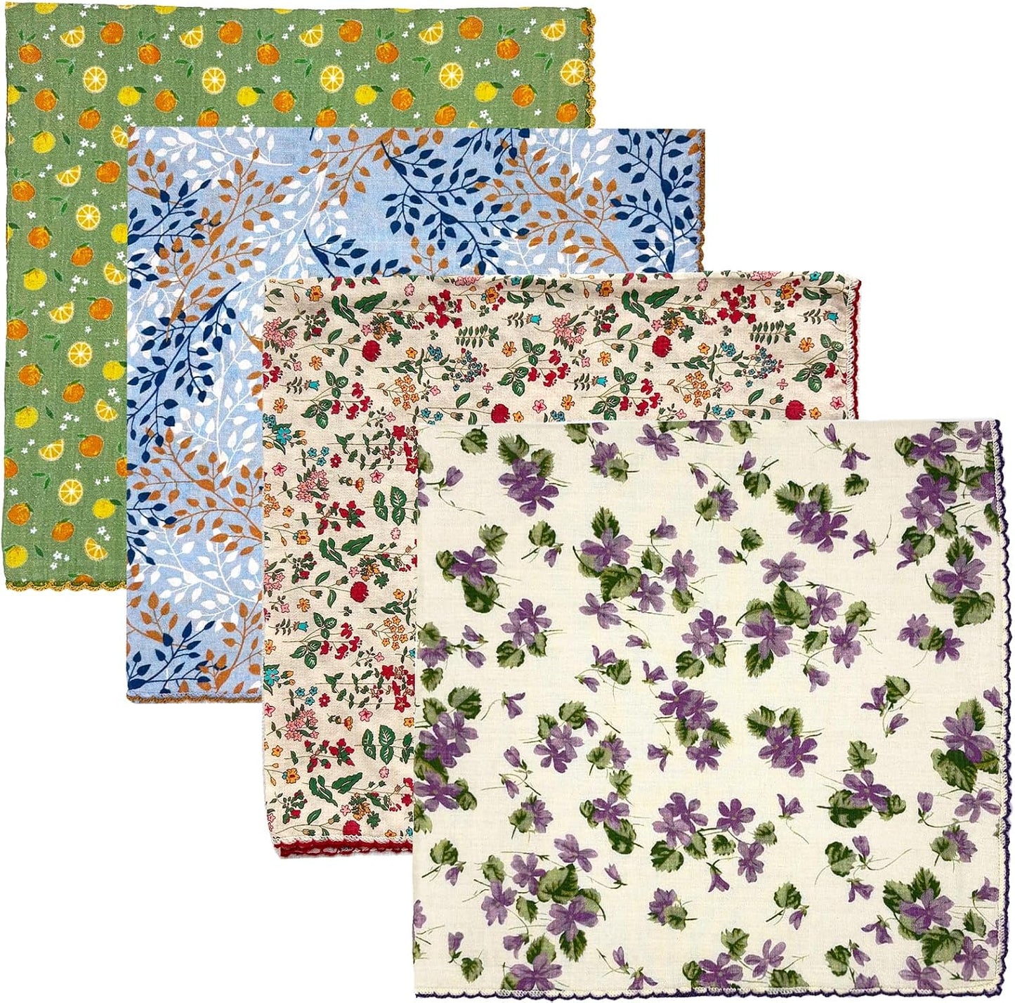 Gorgeous Island Paquete de 4 bandanas 100% algodón para mujer de 22...