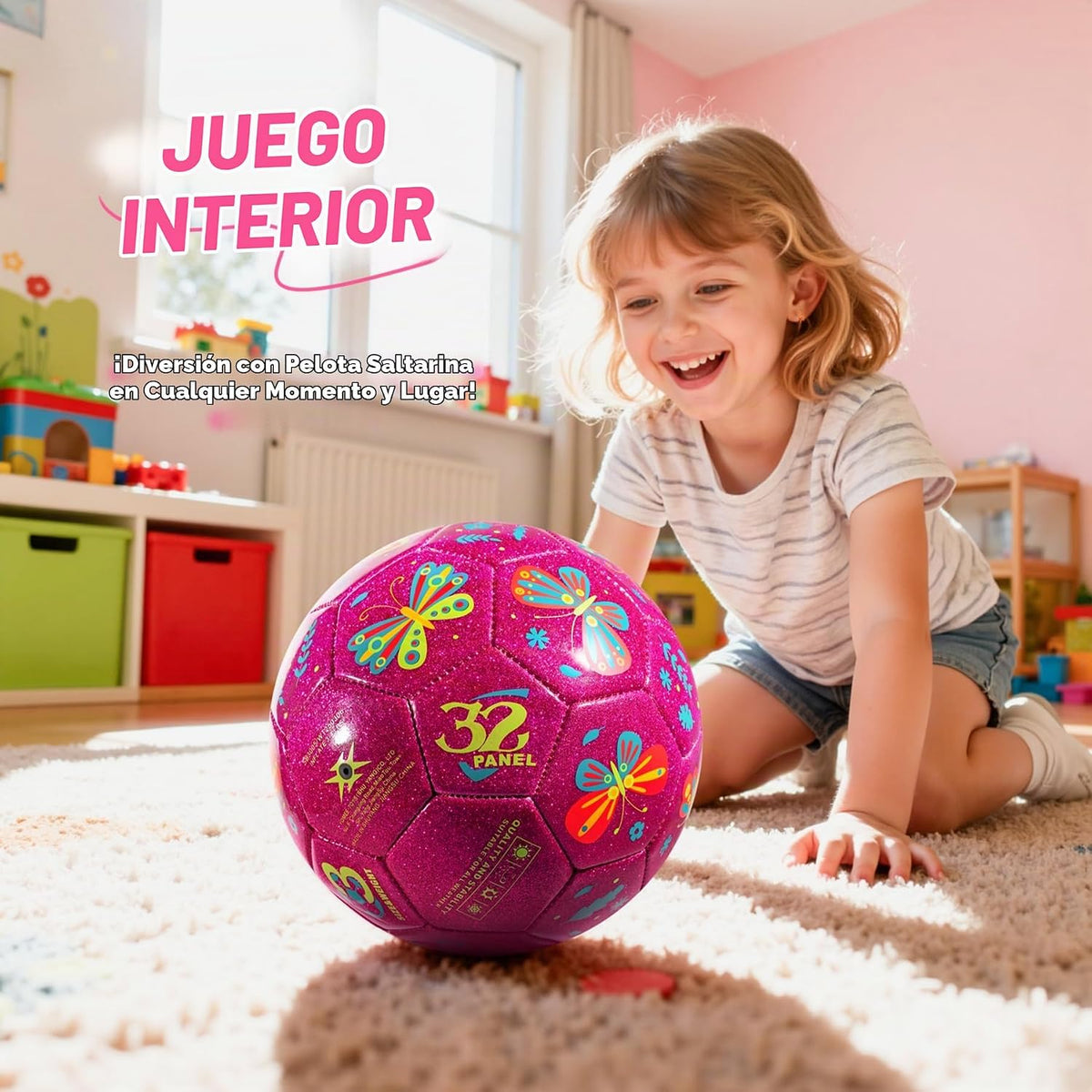 Balón de fútbol U&C Planet tamaño 2, 3, 4 para niños pequeños y jóv...