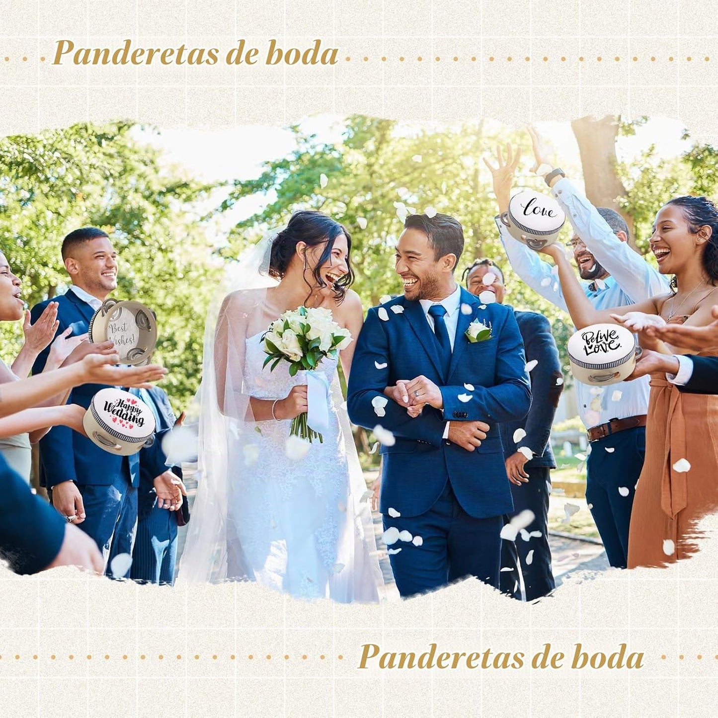 Lukmaa 12 piezas de pandereta a granel para adultos, instrumento mu...
