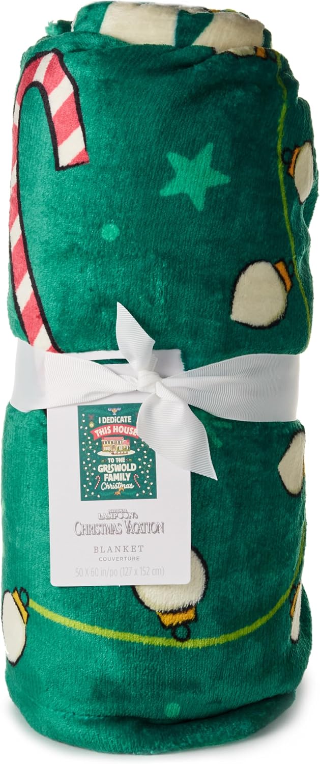 Hallmark Manta navideña familiar Griswold, 50 x 60 pulgadas