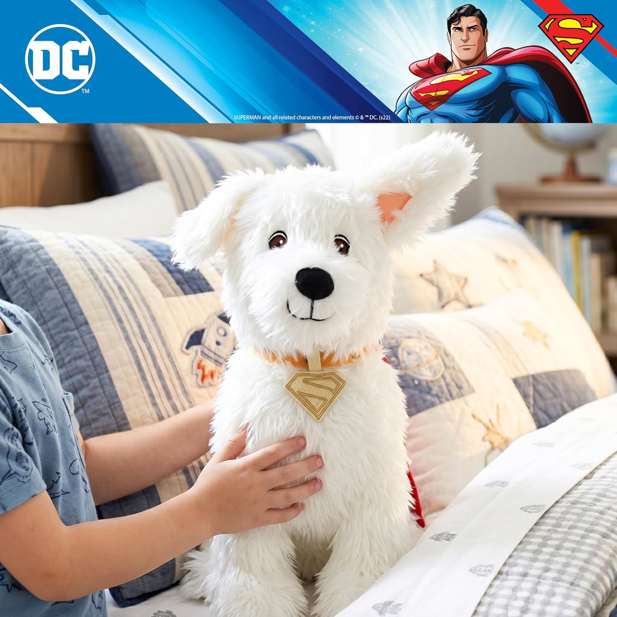 Krypto Superman DC Comics - Ropa de cama para niños, muy suave, aco...