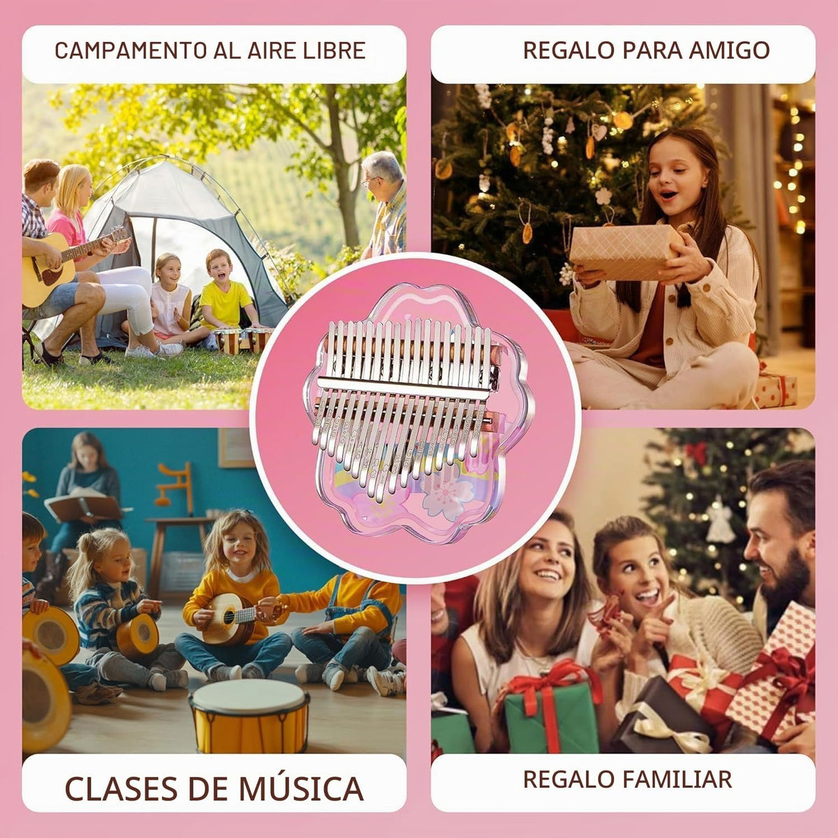 Piano de pulgar de 17 teclas para principiantes, piano de dedo acrí...
