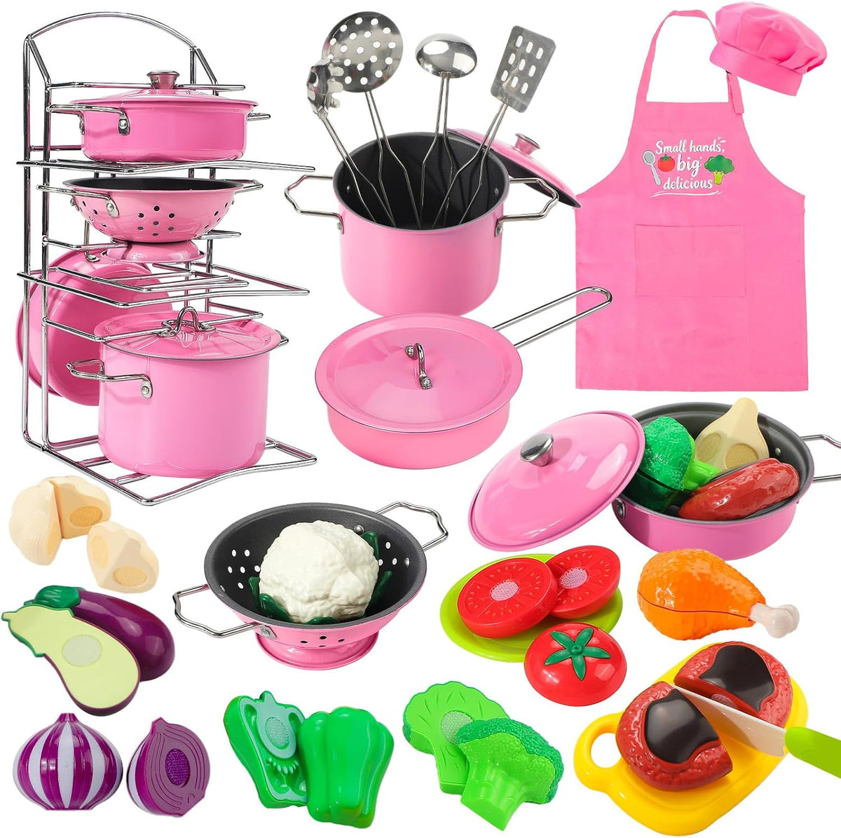 Liberry Juego de cocina para niños, juguetes de cocina para niños p...