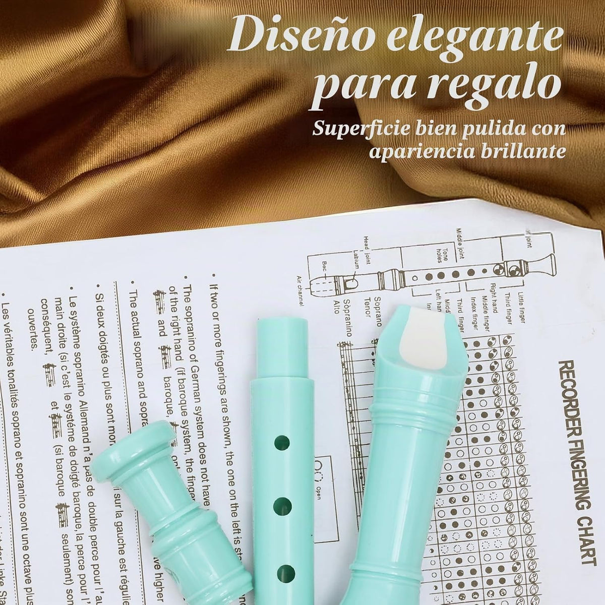 Yop-yes Instrumento Recorder para Principiantes Niños Adultos, Reco...