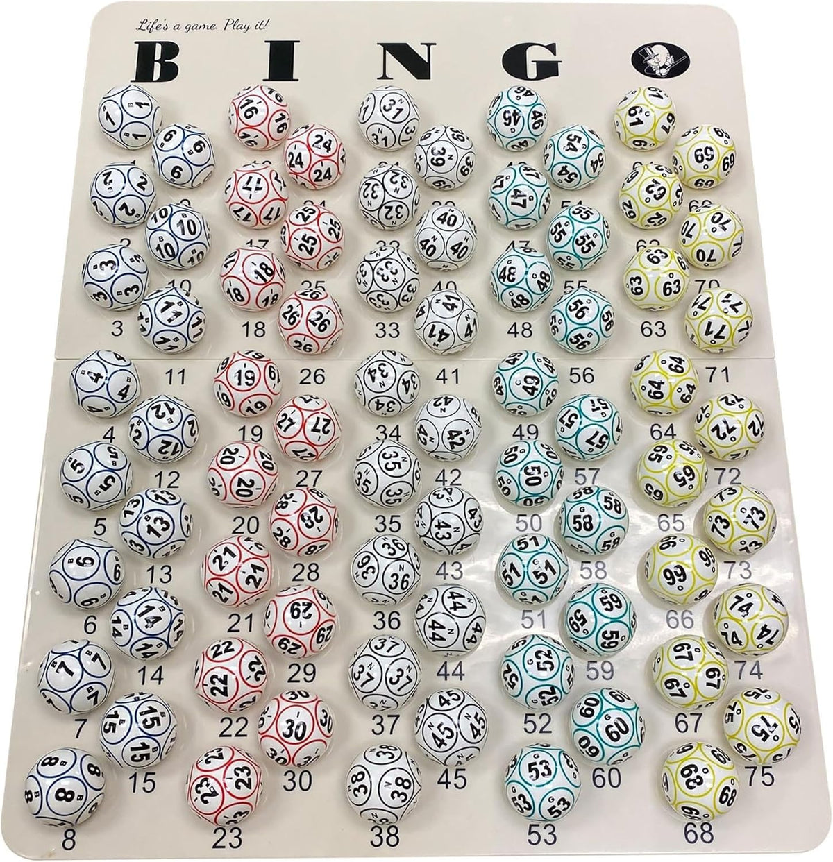 MR CHIPS Bolas de bingo numeradas profesionales de repuesto de 1.5...