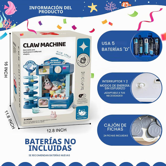 ROHSCE Máquina de Garras para Niños, Juguete de Juego de Arcade par...