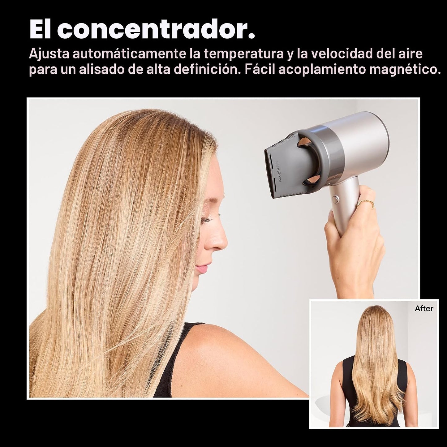 Secador de Pelo AirLight Pro - Aumentado con Luz Infrarroja, Probad...