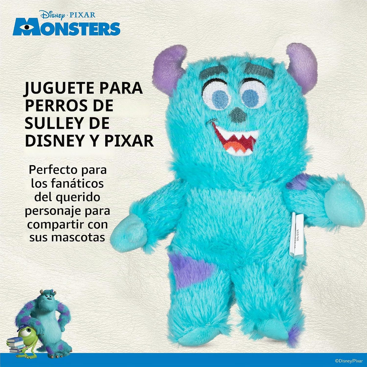Disney for Pets Pixar's Sulley - Juguete de peluche para perros...