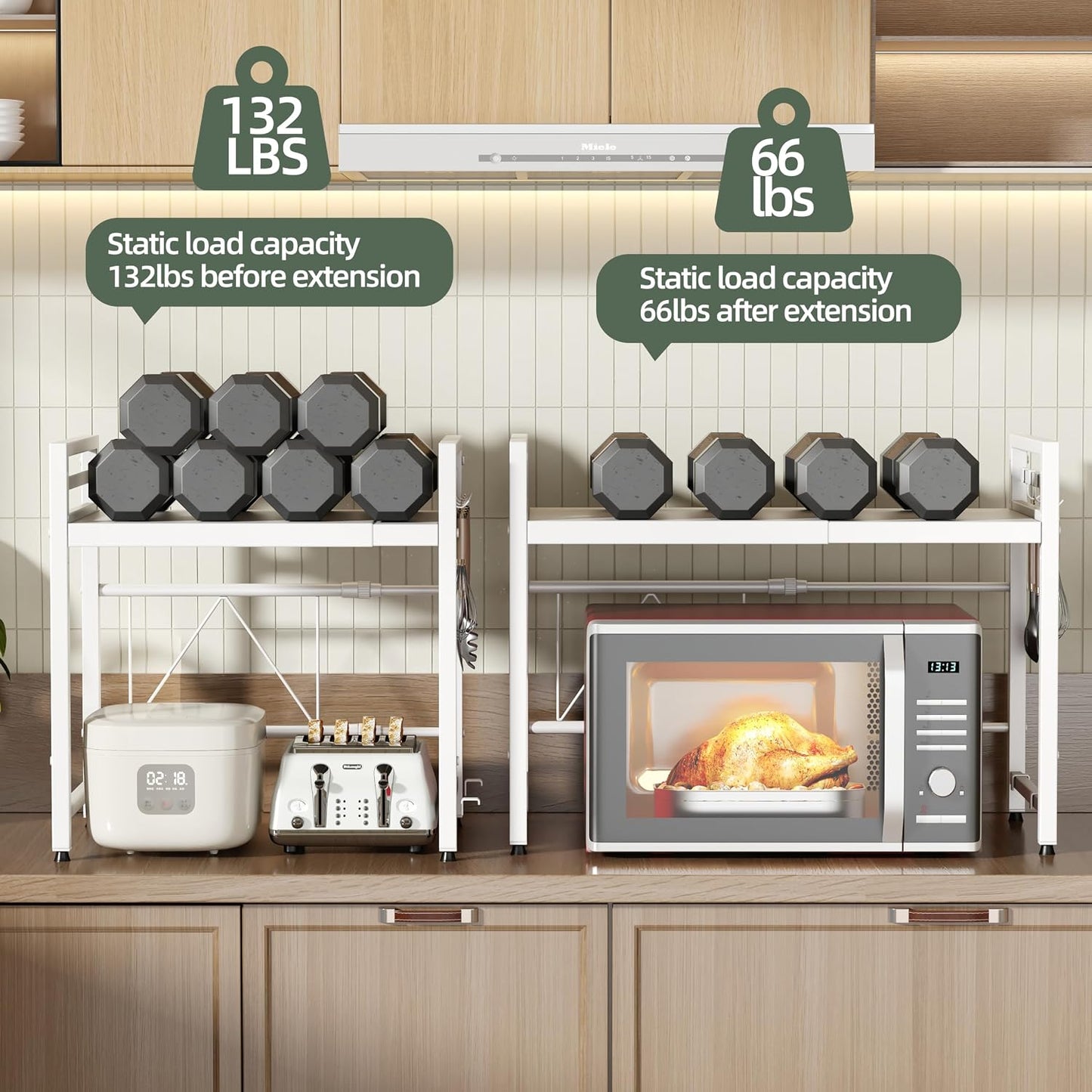 NETEL Soporte Expansible para Microondas, Estantes Organizadores de...