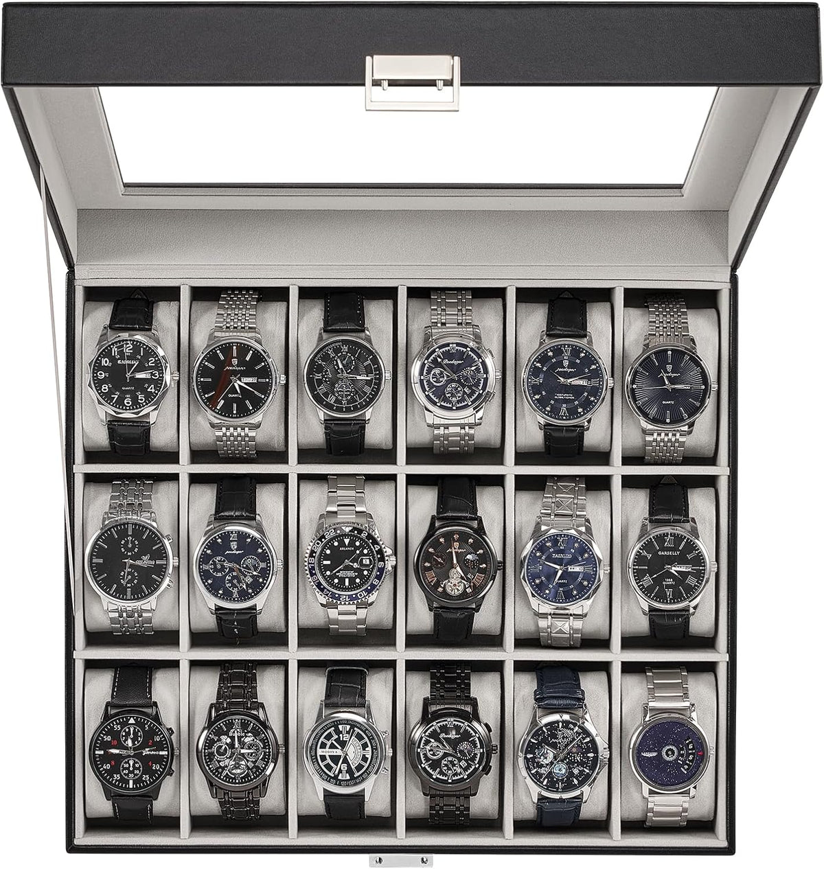 Caja de reloj ProCase para hombres, organizador de caja de reloj co...
