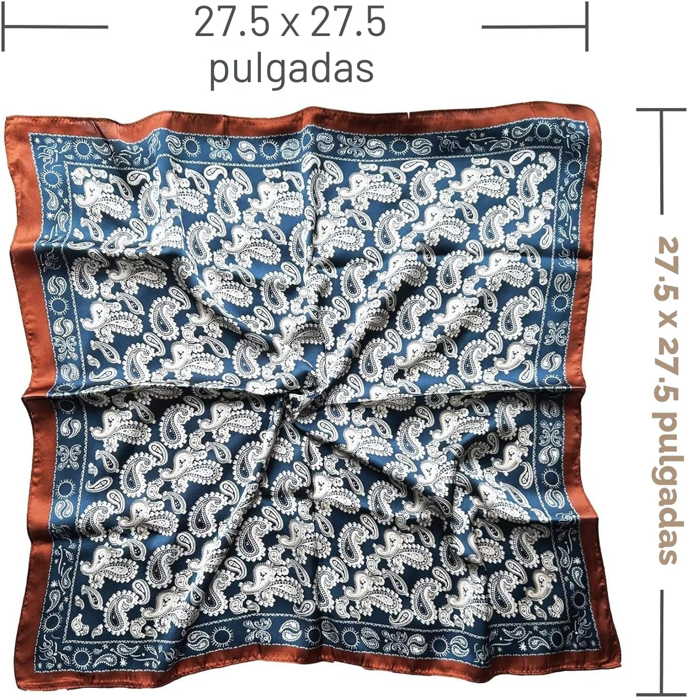 Hworto Pañuelos para la cabeza para mujer, bufanda de satén de seda...