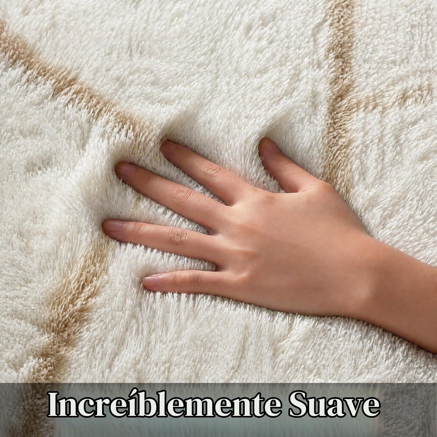 ONASAR - Alfombra geométrica esponjosa, felpa suave, lanuda, bohemi...