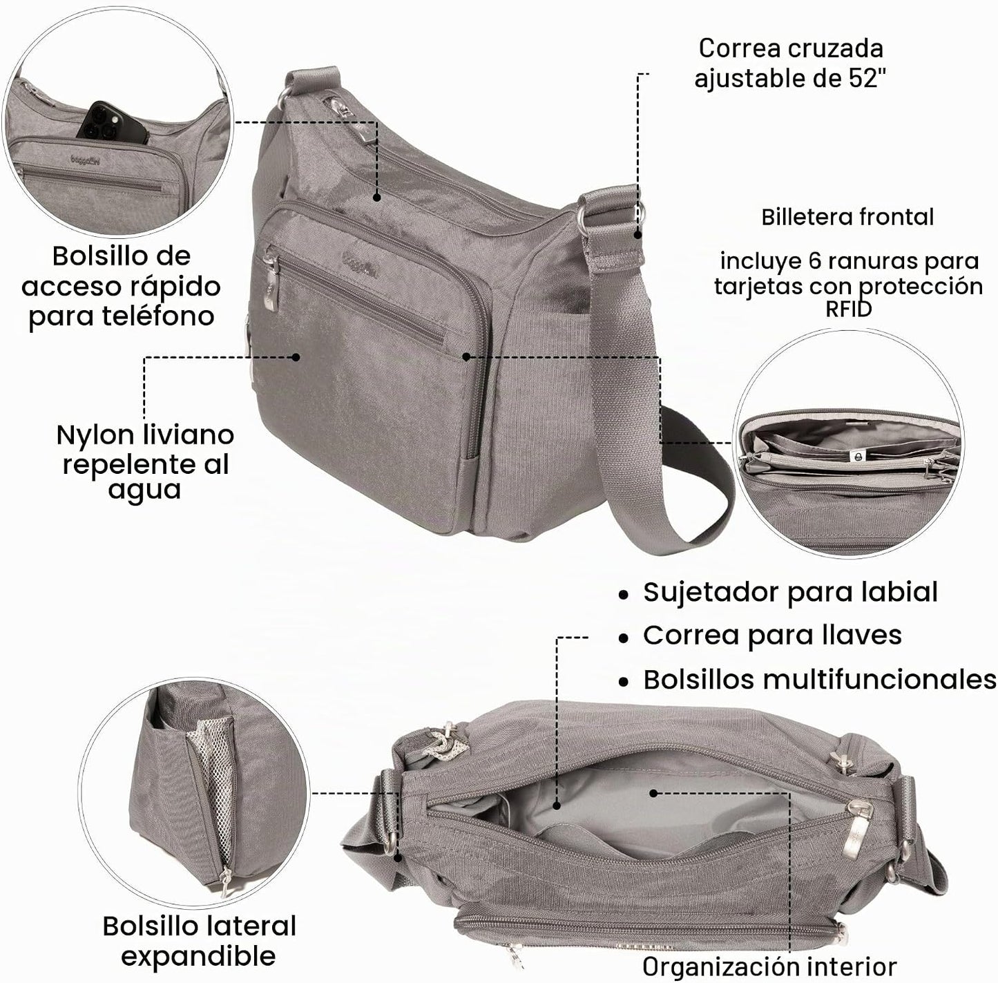 Baggallini Crosstown Hobo Crossbody