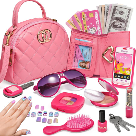 Bolso de niñas pequeñas, juego de maquillaje de simulación para niñ...