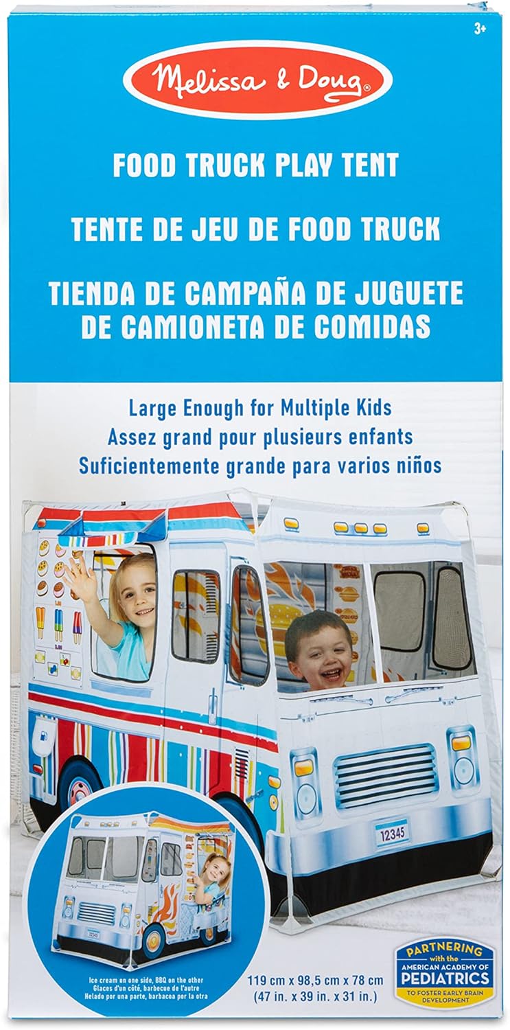 Melissa &amp; Doug Tienda de Juego de Camión de Comida de Tela de D...